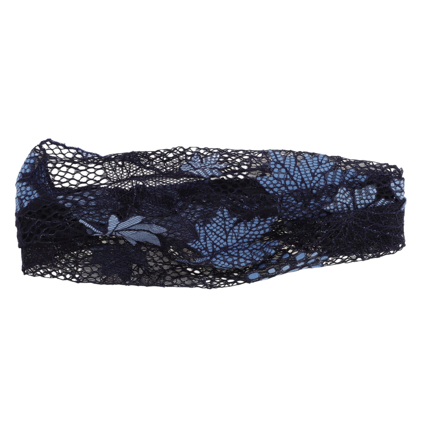 Breathable Maple Leaf Lace Headband for Women Navy Blue 1 Pc