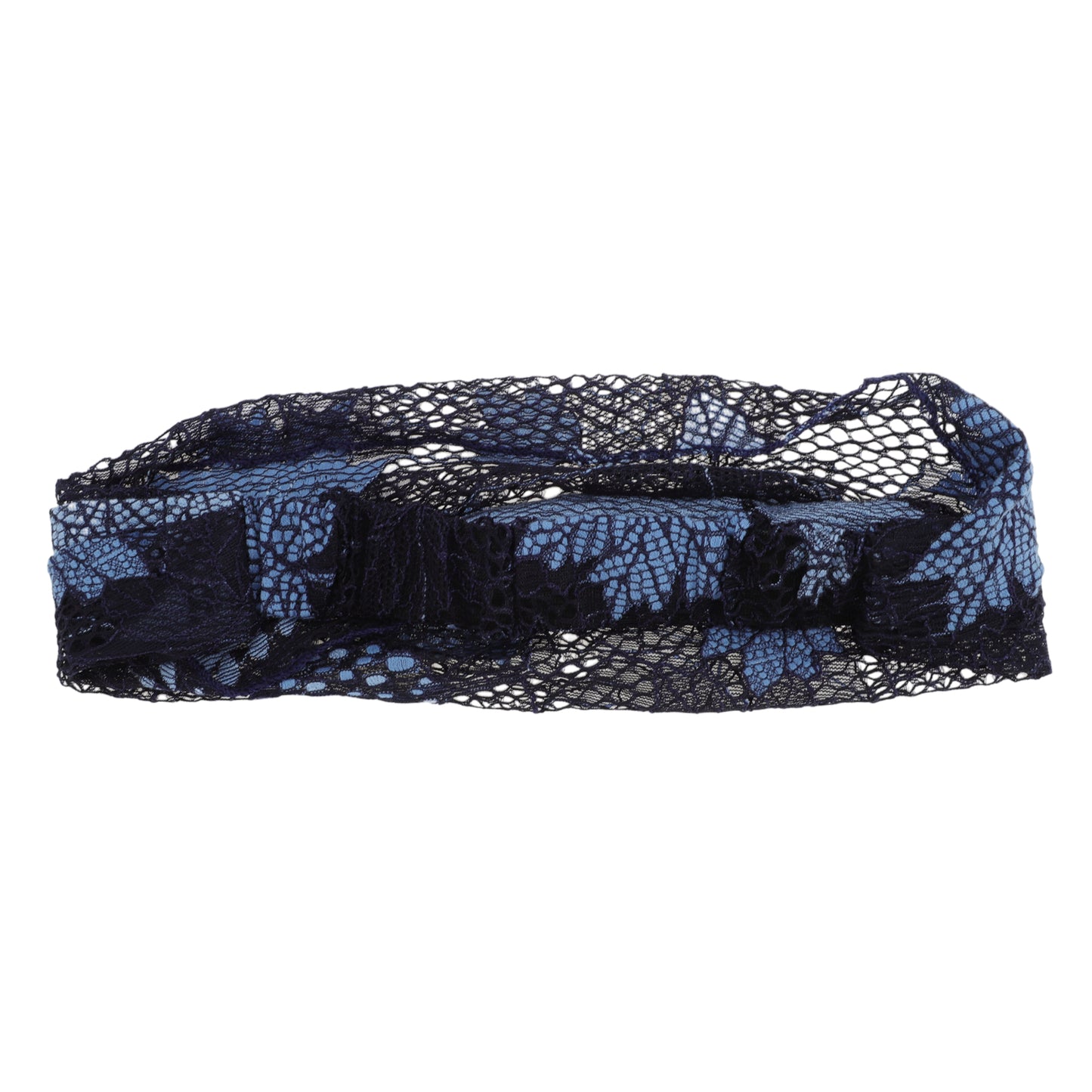 Breathable Maple Leaf Lace Headband for Women Navy Blue 1 Pc