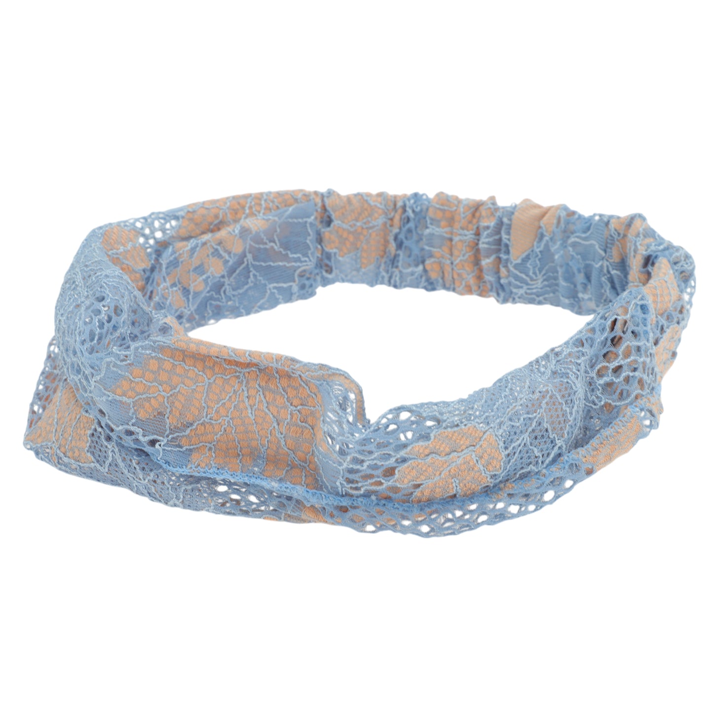 Breathable Maple Leaf Lace Headband for Women Sky Blue 1 Pc