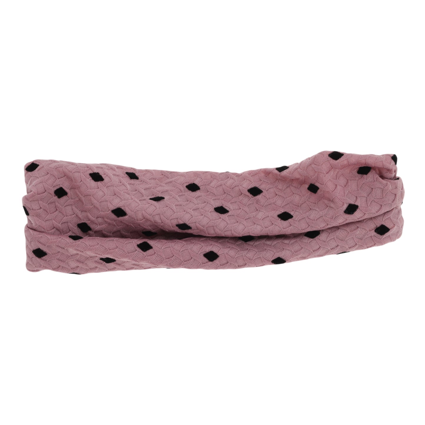 Diadema ancha de encaje con decoración de rombos para mujer, color rosa, 1 unidad