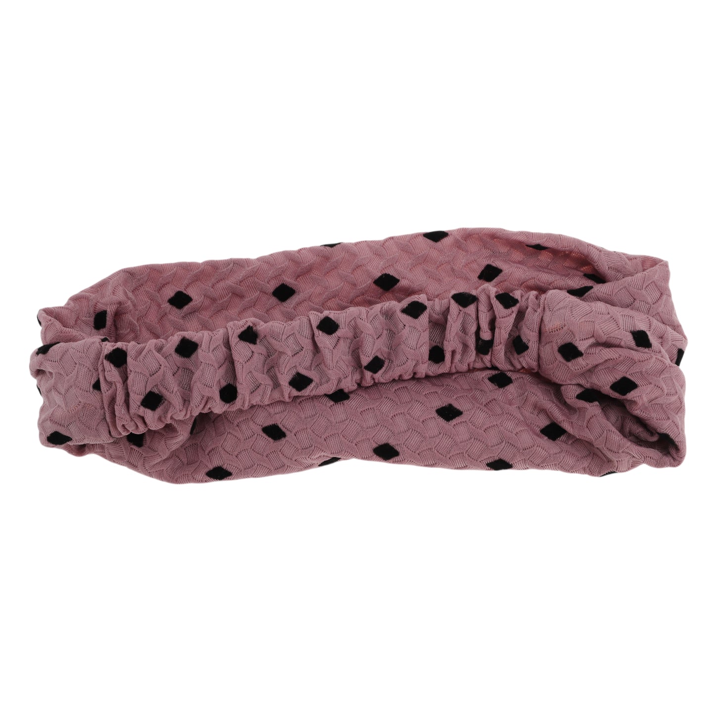 Diadema ancha de encaje con decoración de rombos para mujer, color rosa, 1 unidad