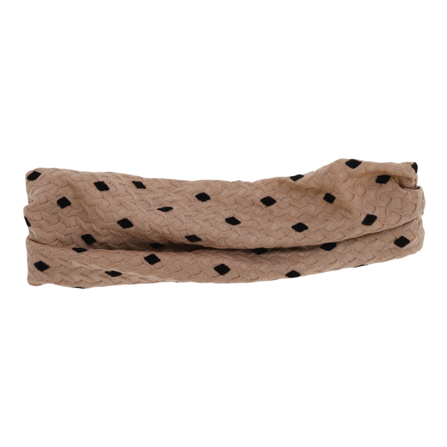 Argyle Decor Lace Wide Headband for Women Khaki 1 Pc