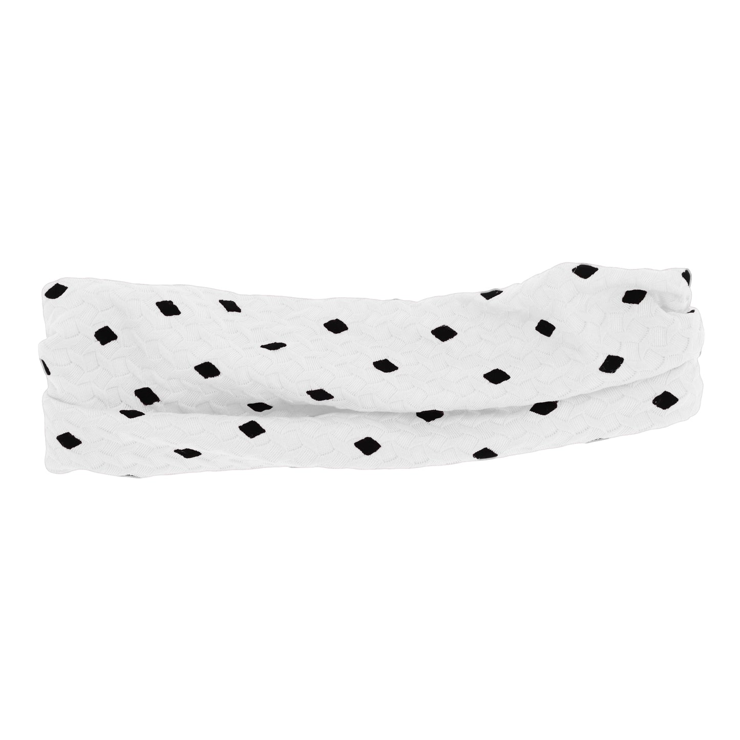 Diadema ancha de encaje con decoración de rombos para mujer, color blanco, 1 unidad
