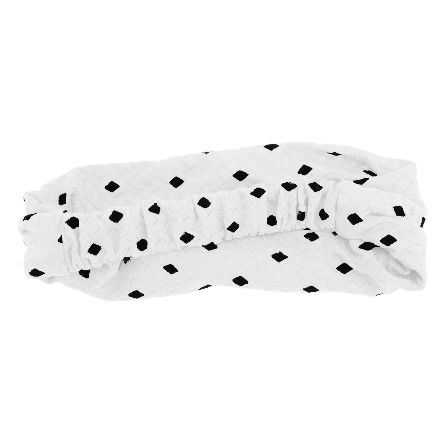 Diadema ancha de encaje con decoración de rombos para mujer, color blanco, 1 unidad