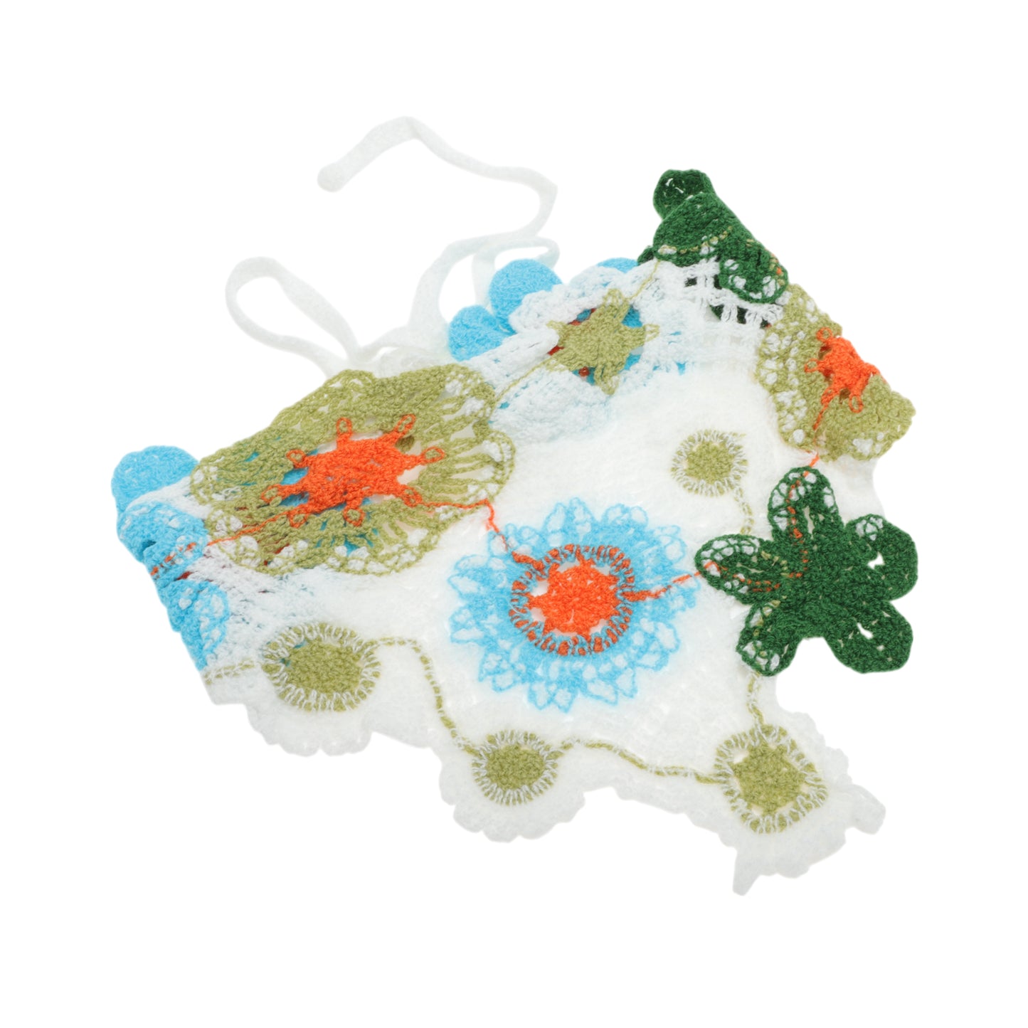 Bandana triangular de punto para mujer, rosa, azul, verde y blanco, 2 unidades