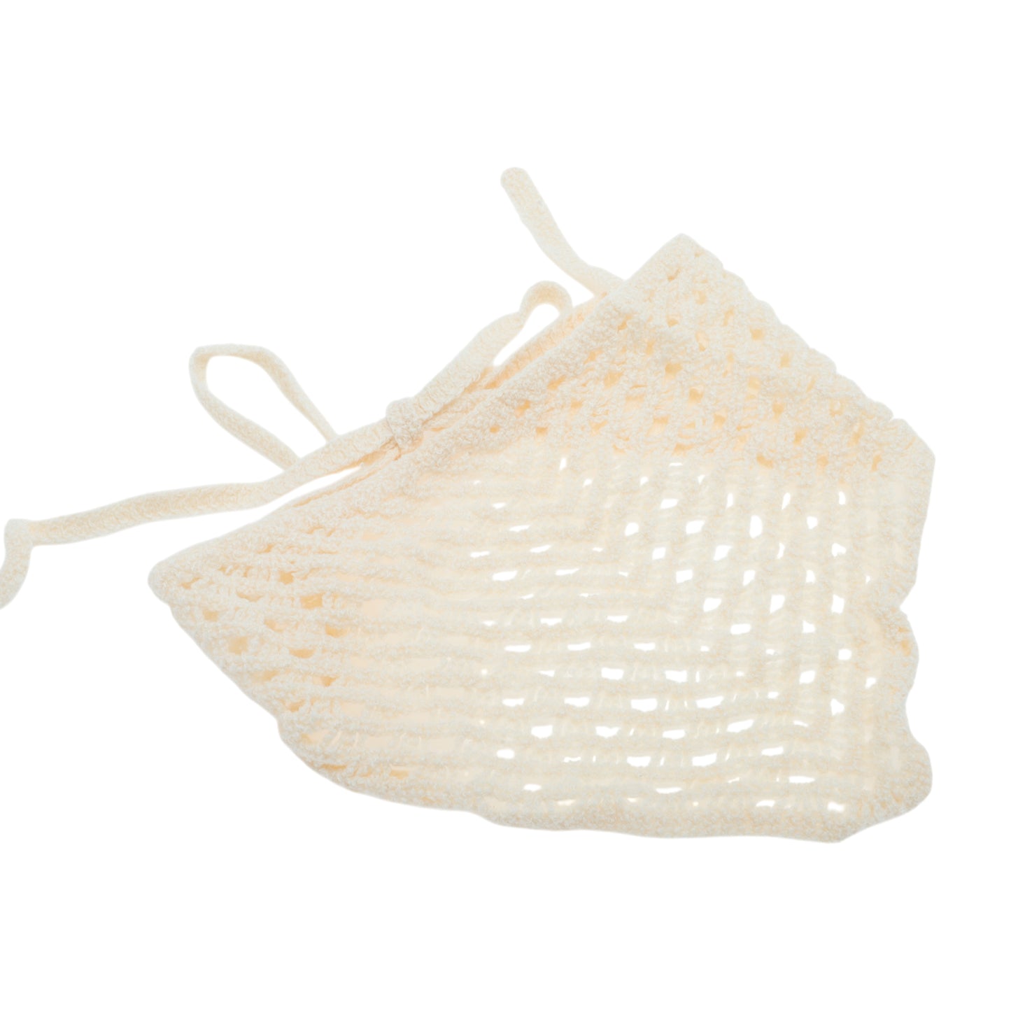 Knitted Triangle Bandana for Women Dark Green Beige 2 Pcs