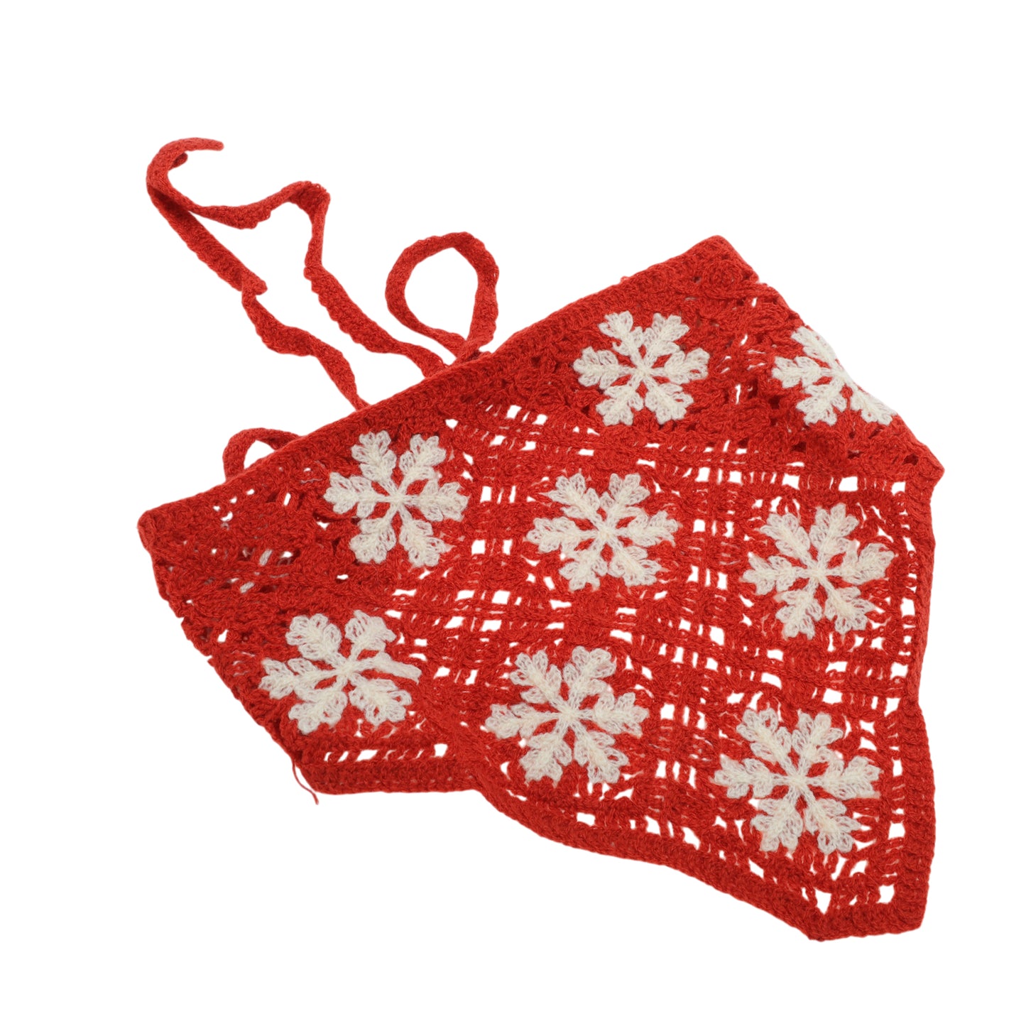 Bandana triangular de punto para mujer, color rojo y verde oscuro, 2 unidades