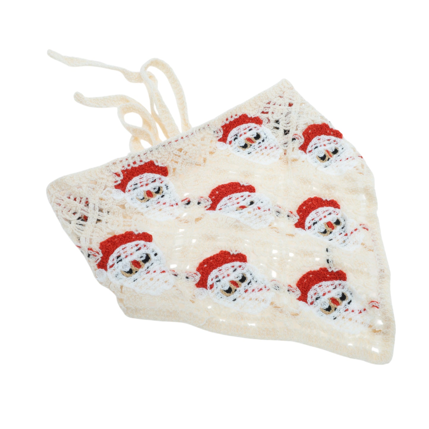 Bandana triangular de punto para mujer azul beige 2 piezas