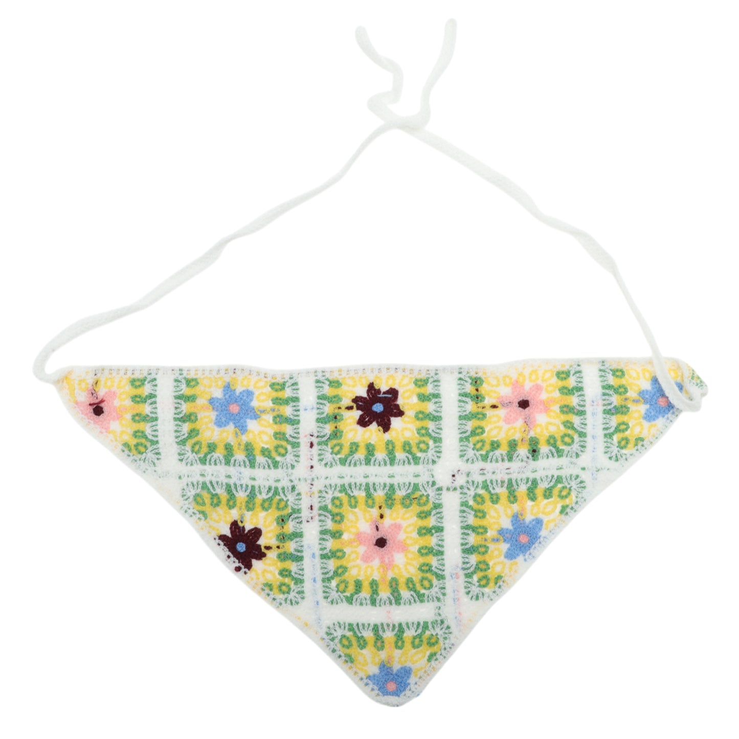 Bandana triangular ligera de punto para mujer, color verde hierba y azul, 2 unidades