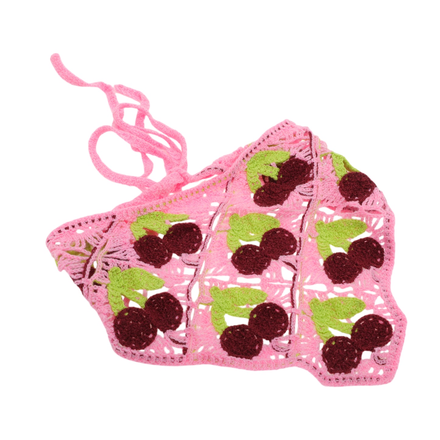 Bandana triangular de punto con flores para mujer, azul y rosa, 2 unidades