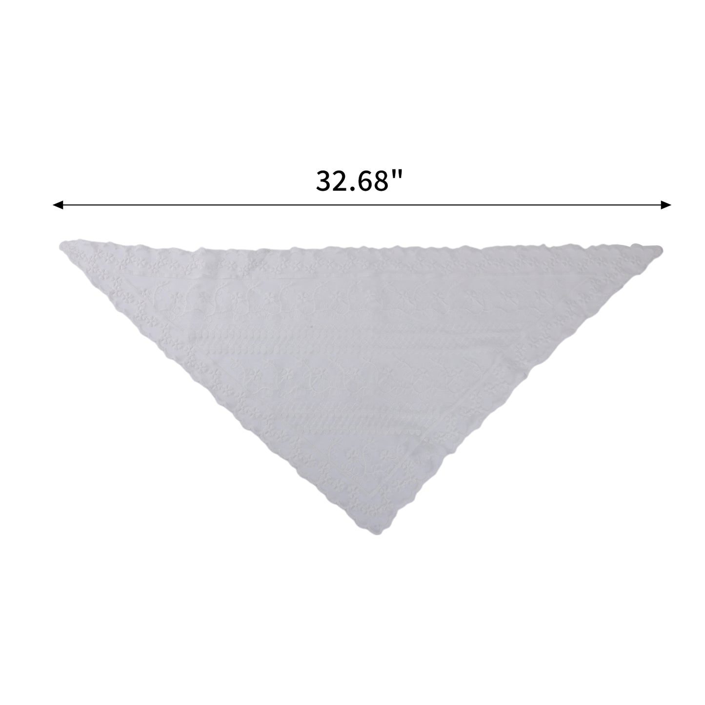 Snowflake French Lace Triangle Bandana for Women White 1 Pc