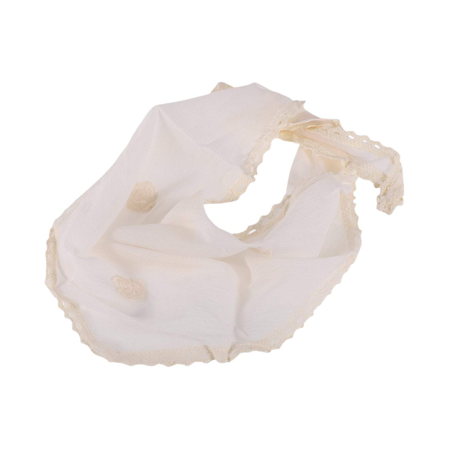 Flower Country Style Triangle Bandana for Women Beige 1 Pc