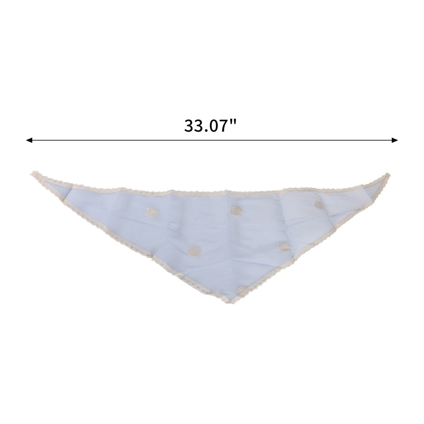 Flower Country Style Triangle Bandana for Women Sky Blue 1 Pc