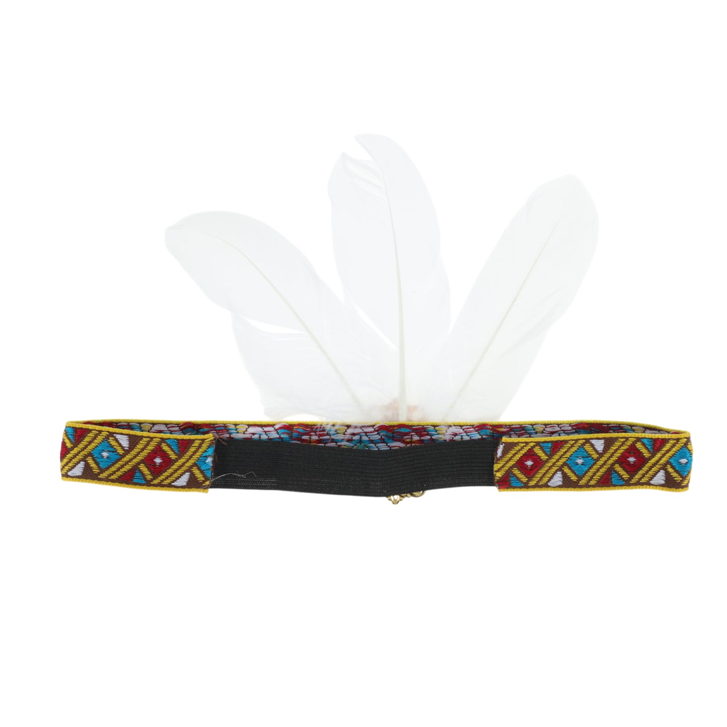 Feather Elastic Band Headband for Women White 1 Pc
