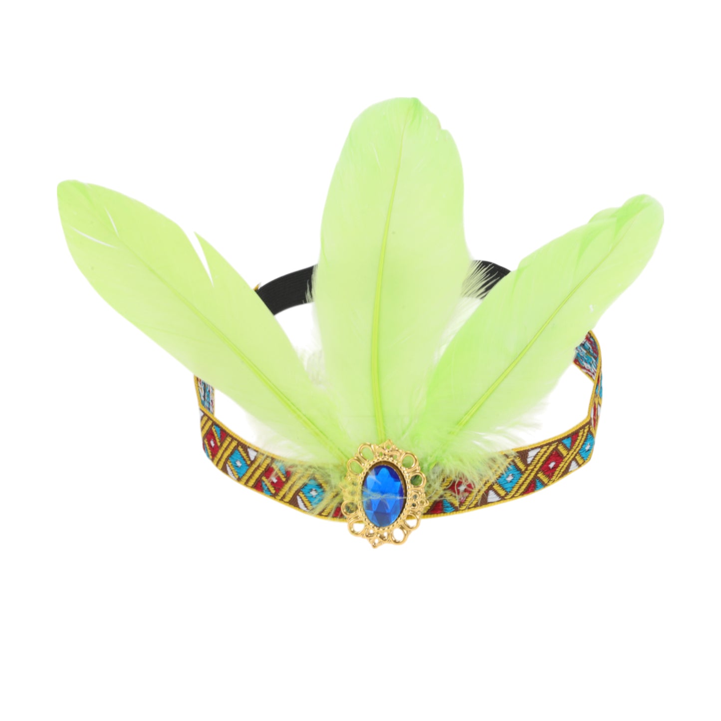 Feather Elastic Band Headband for Women Light Green 1 Pc