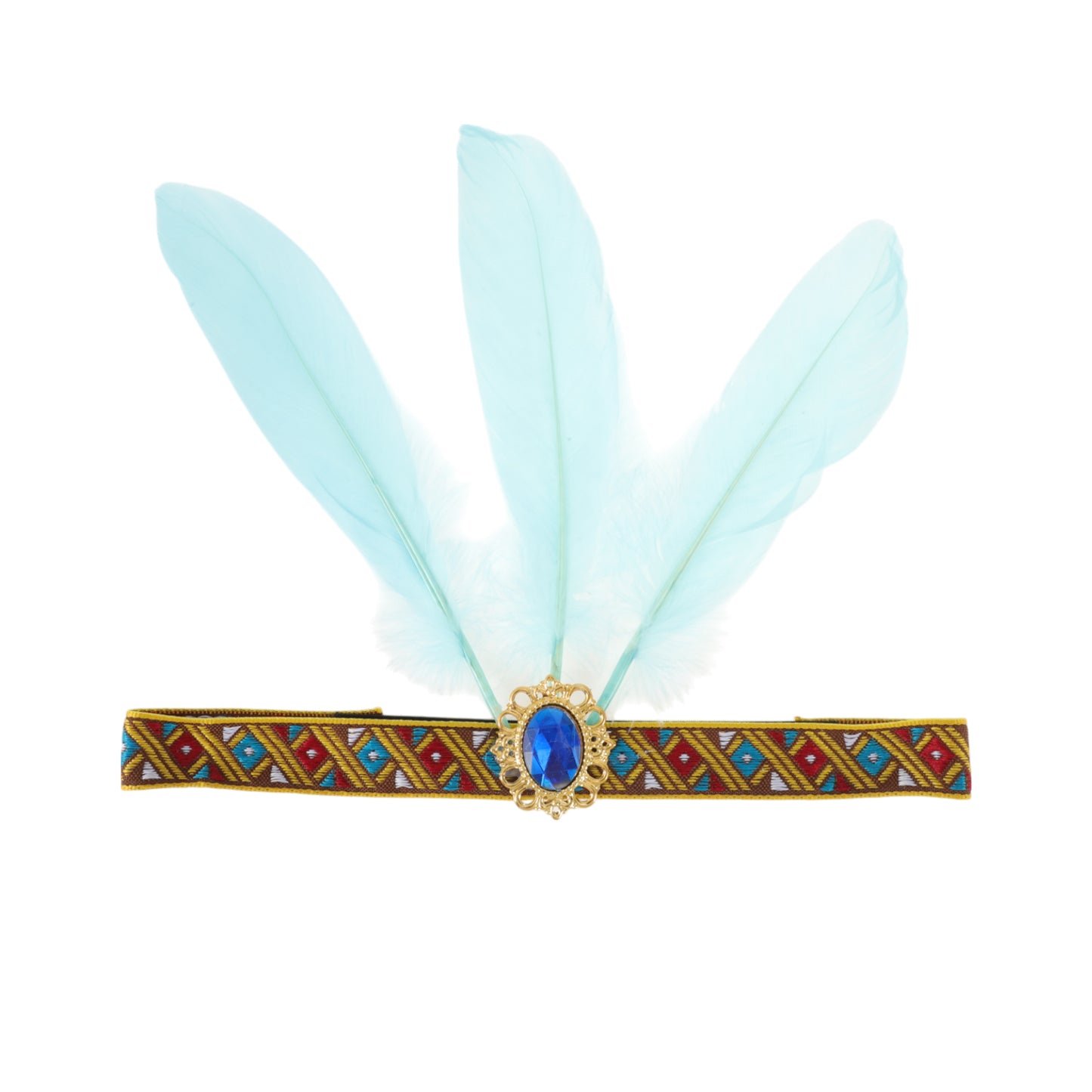 Feather Elastic Band Headband for Women Sky Blue 1 Pc