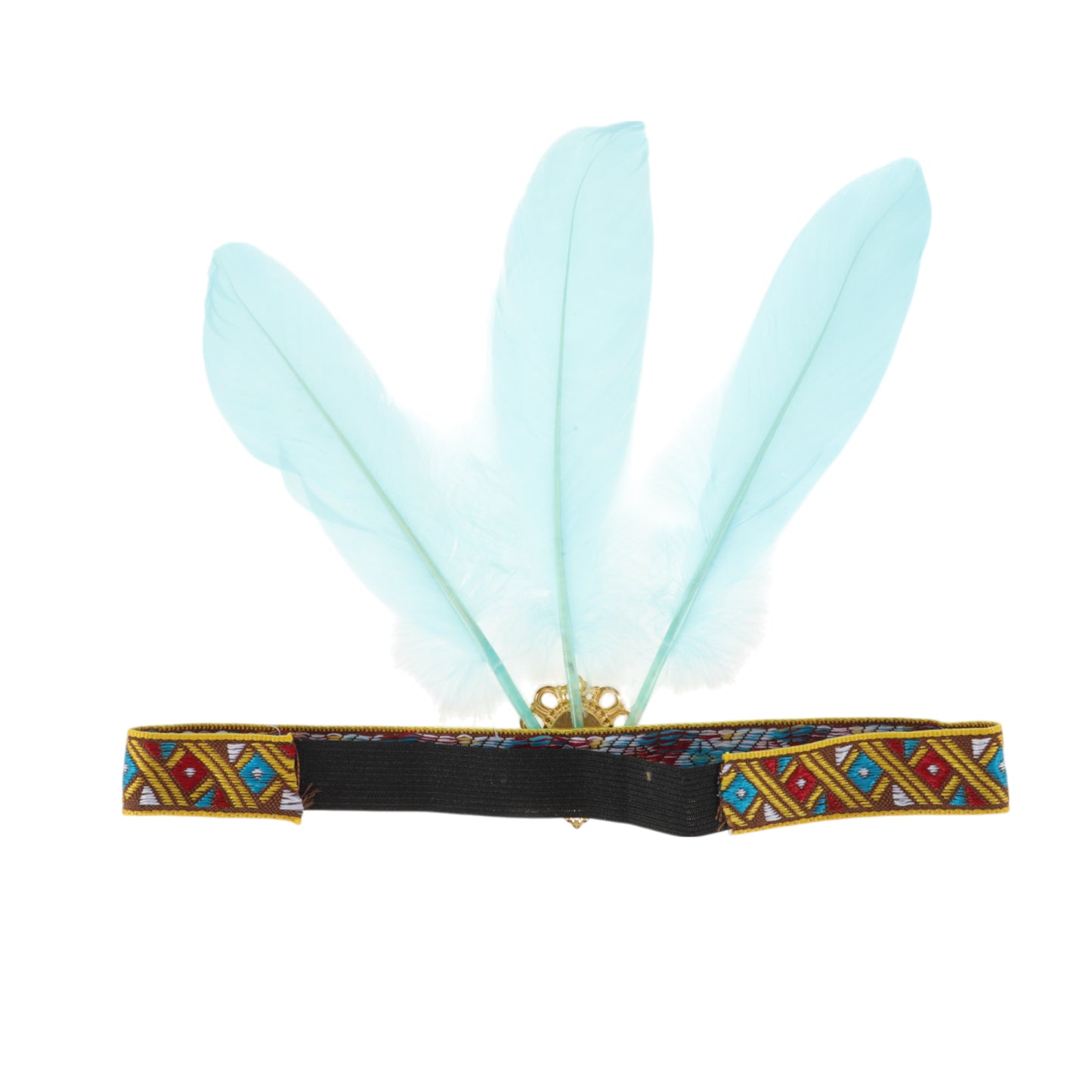 Feather Elastic Band Headband for Women Sky Blue 1 Pc