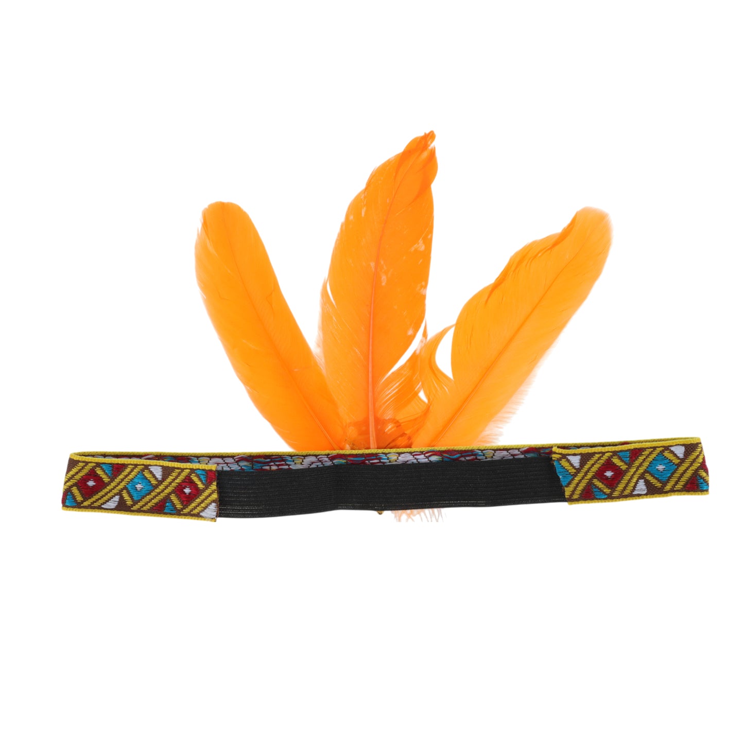 Feather Elastic Band Headband for Women Orange 1 Pc