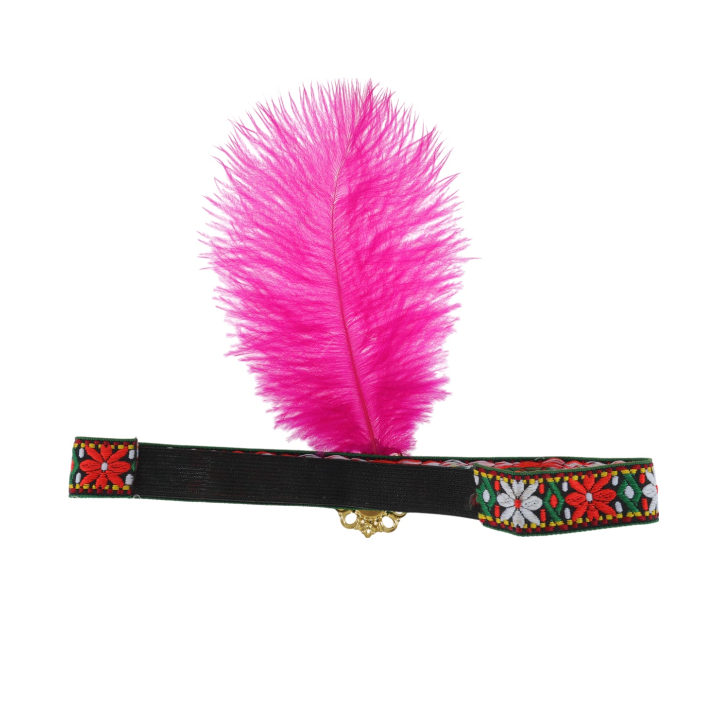 Tribal Style Feather Headband for Women Rose Purple 1 Pc