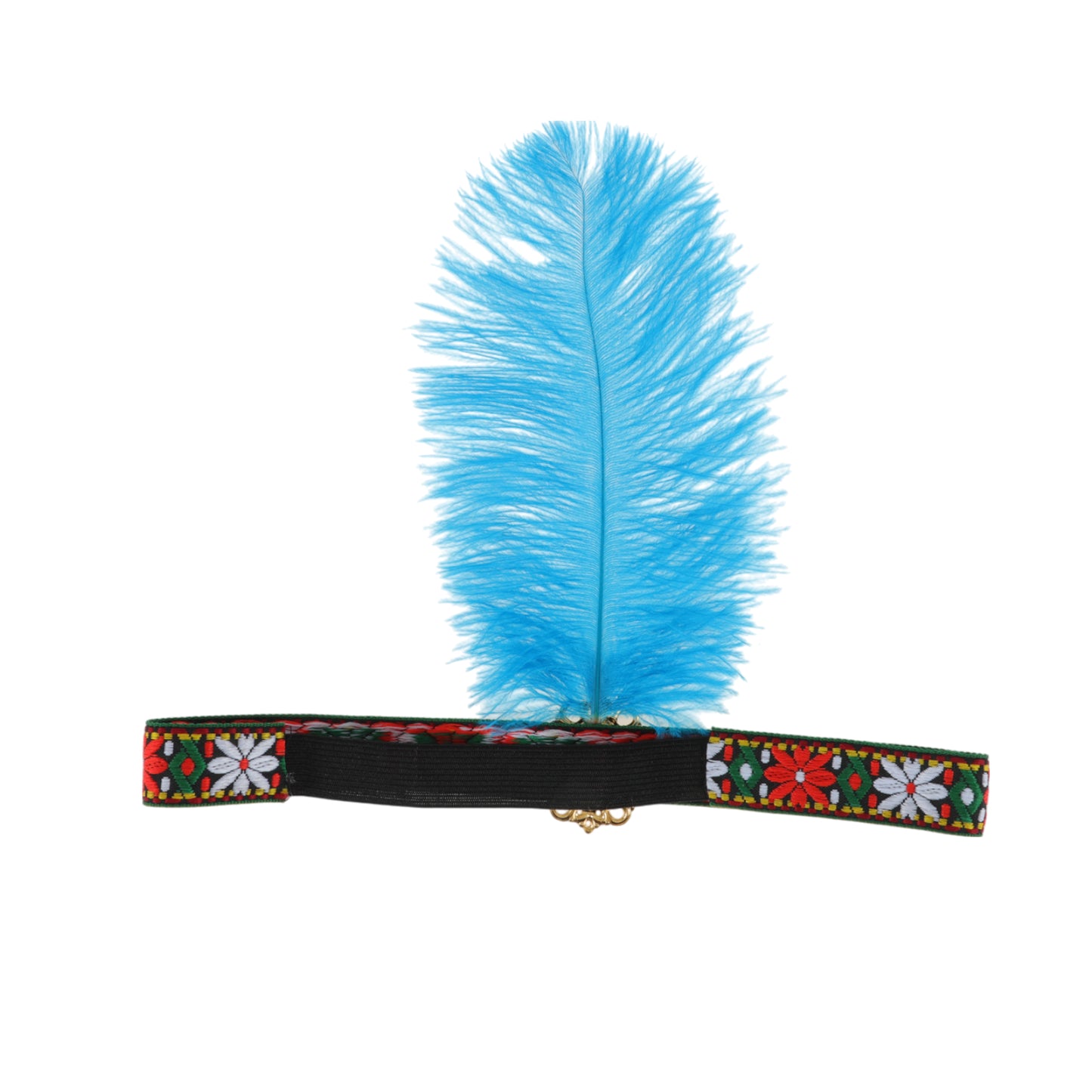 Tribal Style Feather Headband for Women Lake Blue 1 Pc
