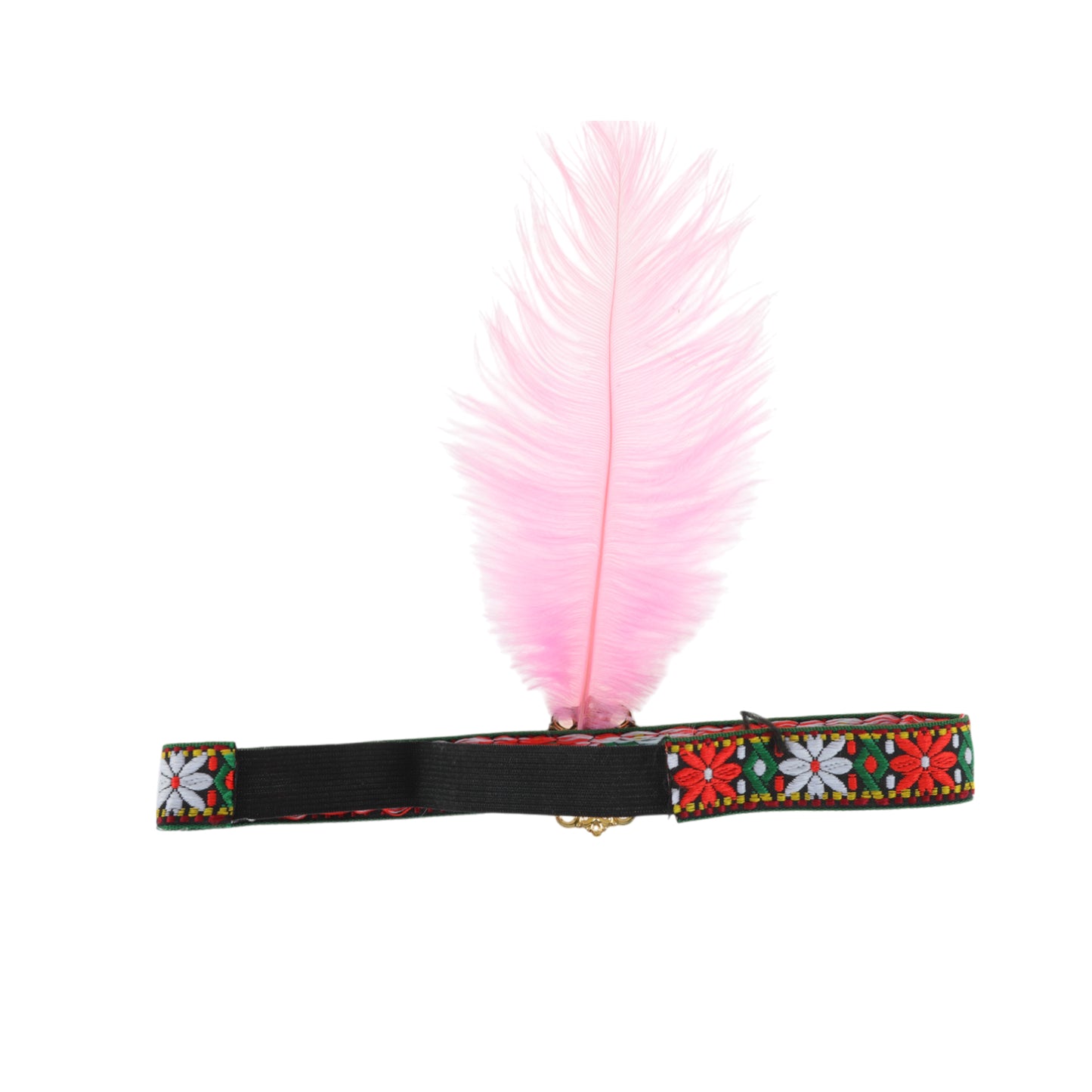 Tribal Style Feather Headband for Women Pink 1 Pc
