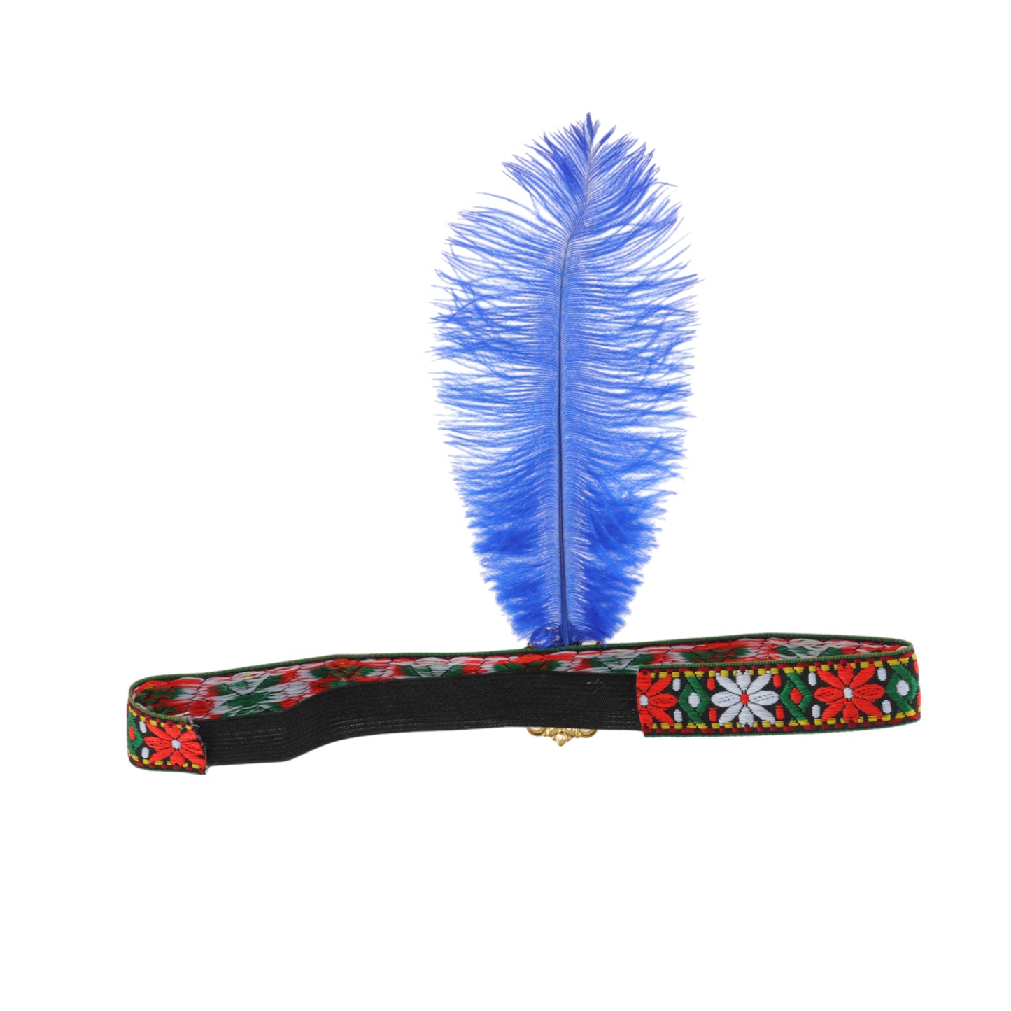 Tribal Style Feather Headband for Women Blue 1 Pc