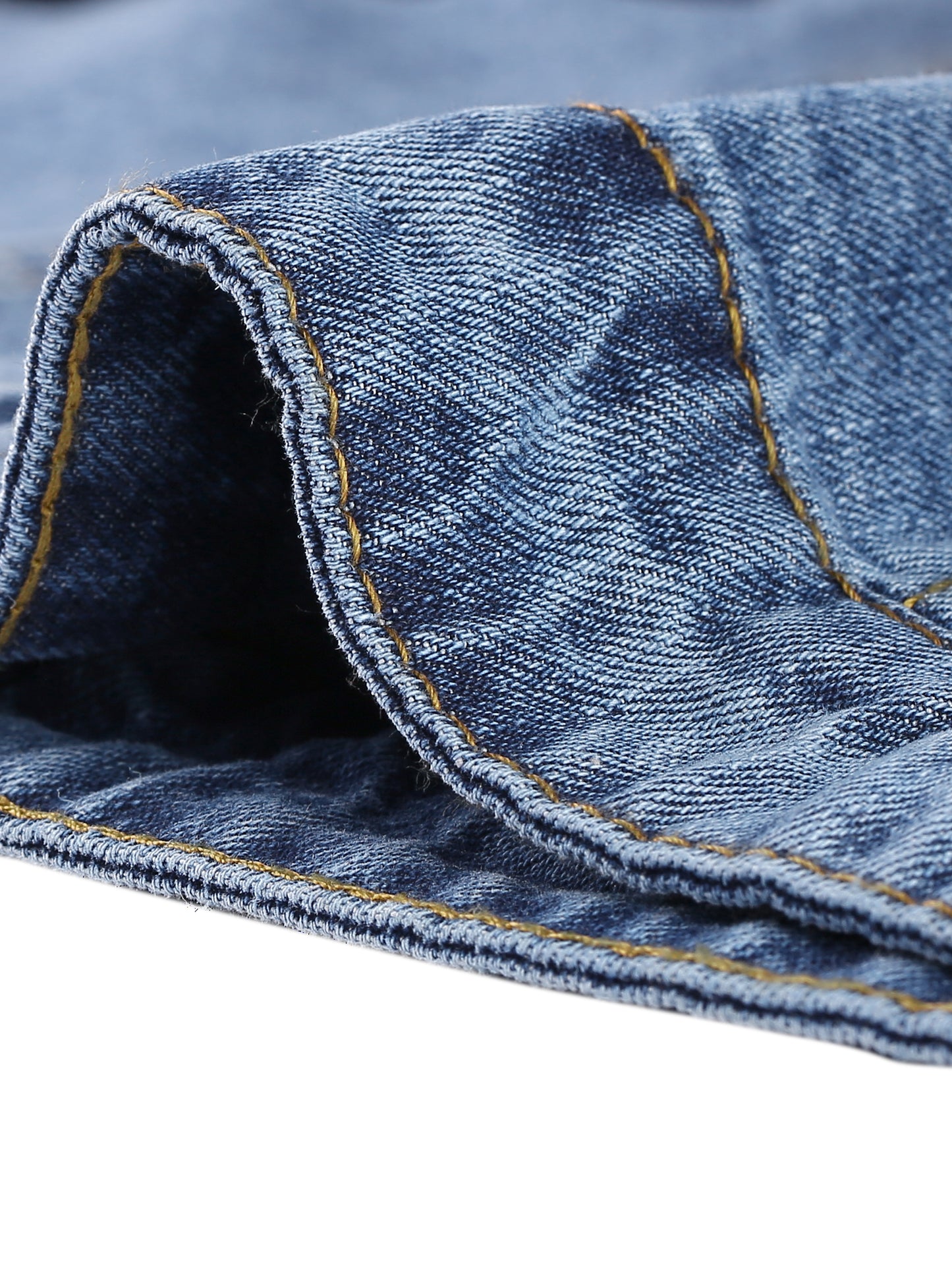 Agnes Orinda Plus Size Stitching Button Front Washed Denim Jacket Gradient Blue