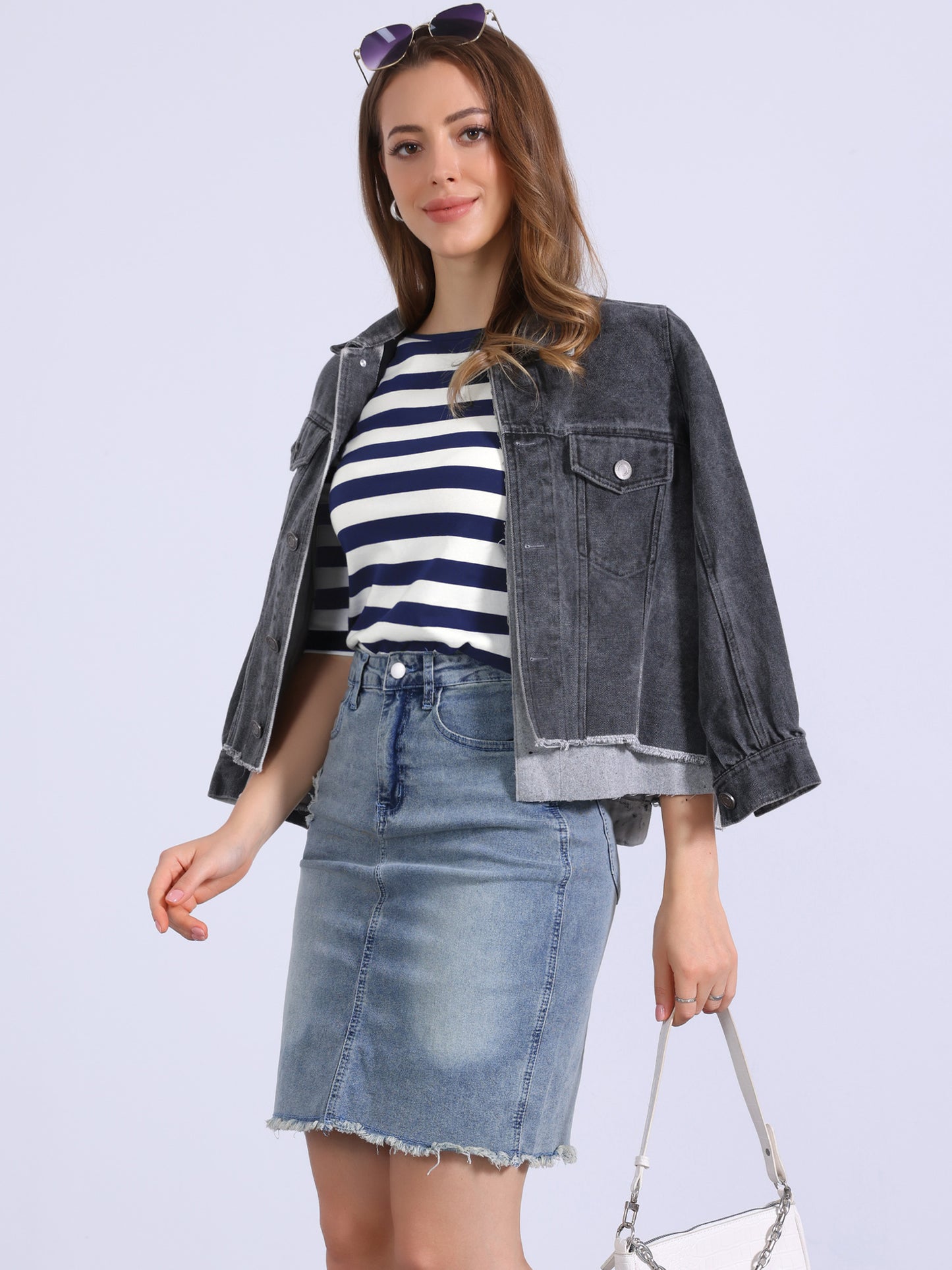 [PACK SALES] Women's 2 Pieces Round Neck Elbow Sleeves Casual T-Shirt