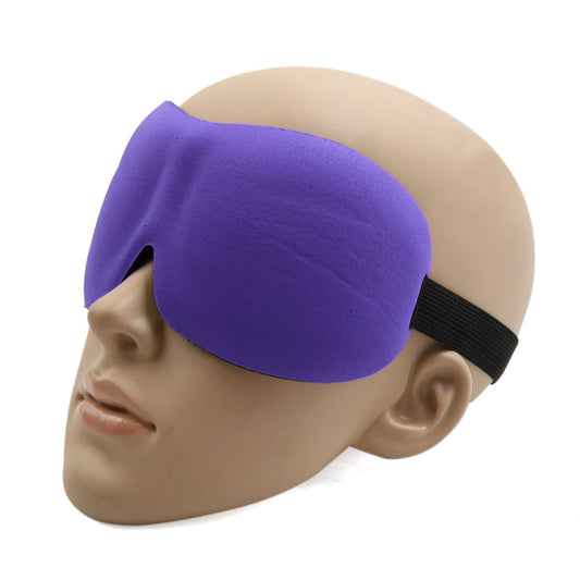 Travel Padded 3D Eye Shade Cover Sleep Rest Relax Sleeping Blindfold Purple