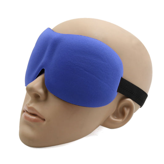 Travel Padded 3D Eye Shade Cover Sleep Rest Relax Sleeping Blindfold Blue