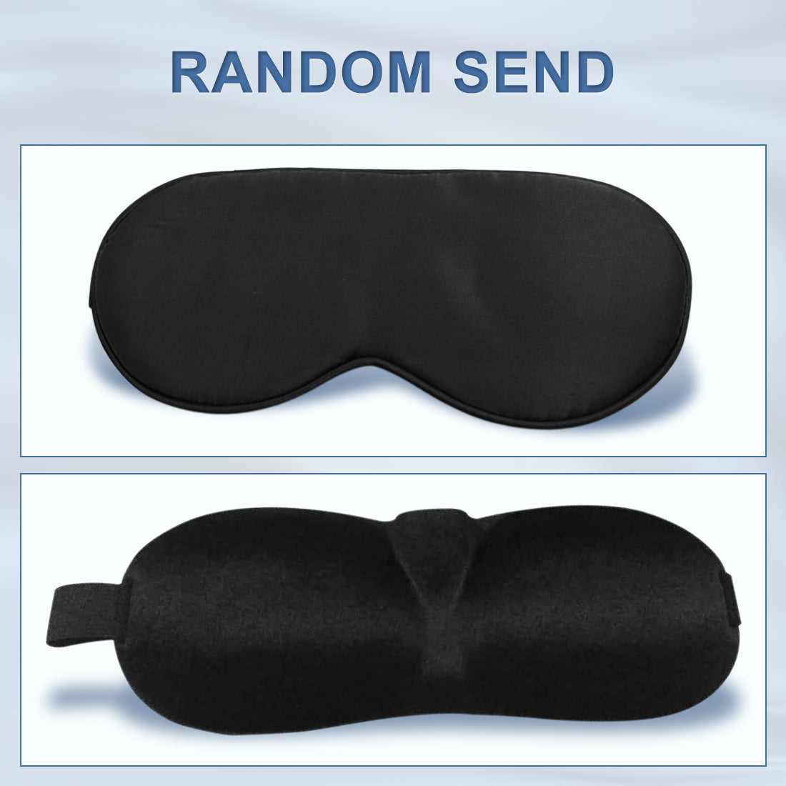 Soft Silk Travel Relax Eyes Pad Sleep Eye Mask Blindfold Black