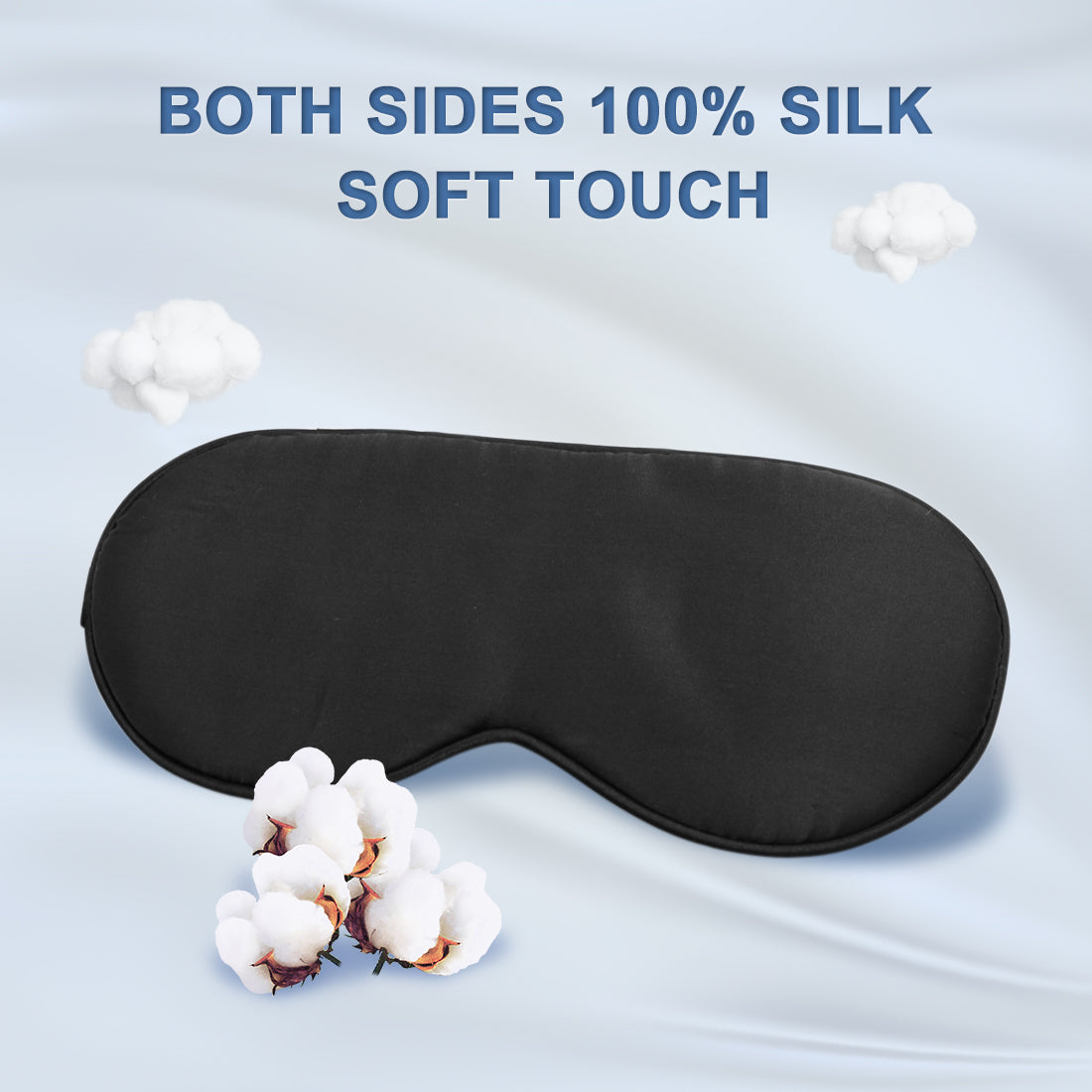 Soft Silk Travel Relax Eyes Pad Sleep Eye Mask Blindfold Black