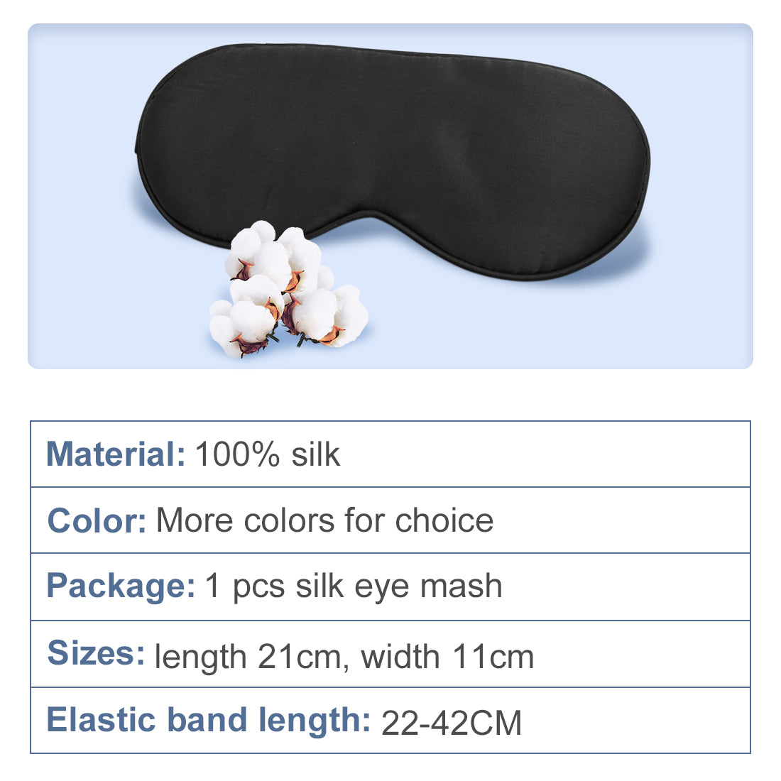 Soft Silk Travel Relax Eyes Pad Sleep Eye Mask Blindfold Black