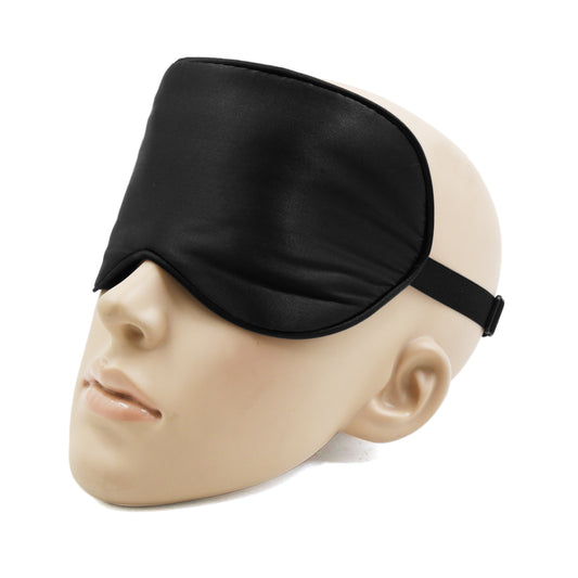 Soft Silk Travel Relax Eyes Pad Sleep Eye Mask Blindfold Black