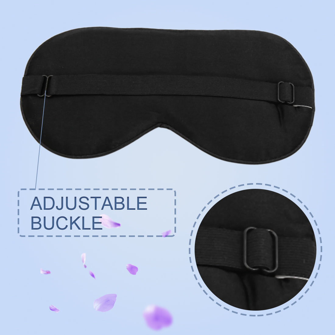 Soft Silk Travel Relax Eyes Pad Sleep Eye Mask Blindfold Dark Blue