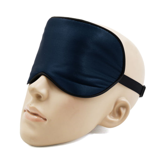 Soft Silk Travel Relax Eyes Pad Sleep Eye Mask Blindfold Dark Blue