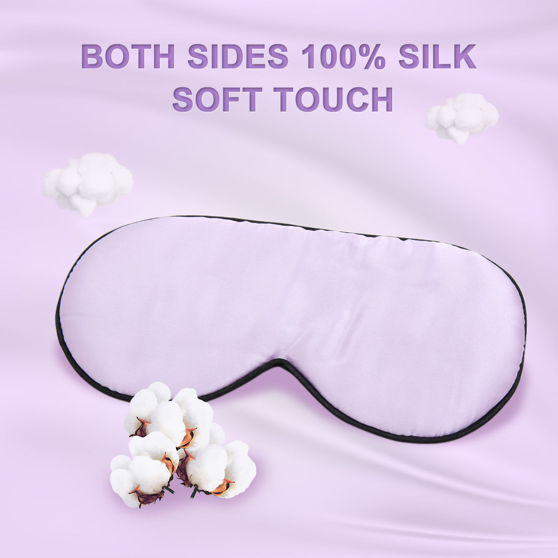 Soft Silk Travel Relax Eyes Pad Sleep Eye Mask Blindfold Purple