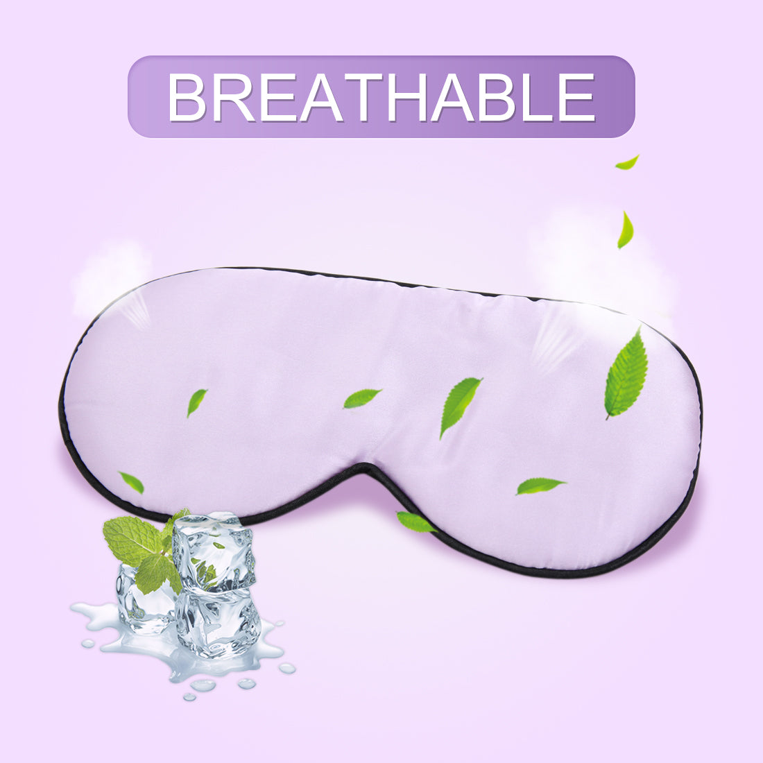 Soft Silk Travel Relax Eyes Pad Sleep Eye Mask Blindfold Purple
