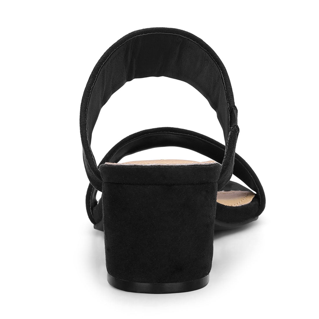 Women's Block Heel Dual Straps Slides Sandals