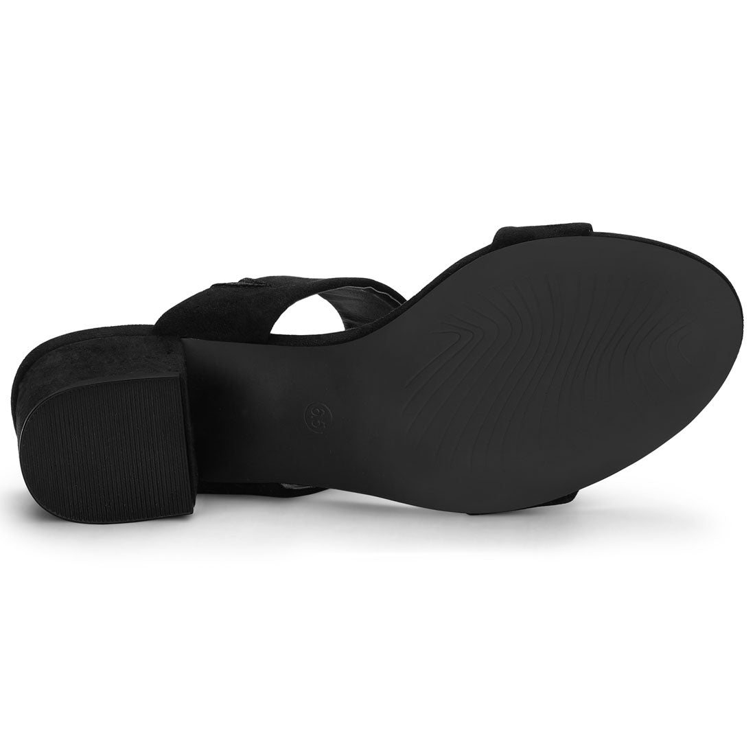 Women's Block Heel Dual Straps Slides Sandals