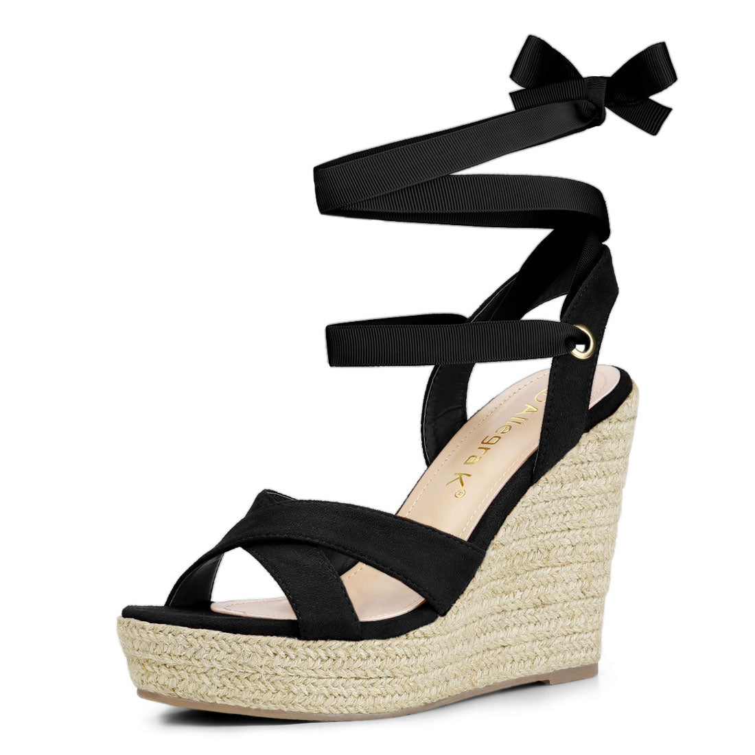 Women's Espadrille Platform Lace Up Wedges Sandals