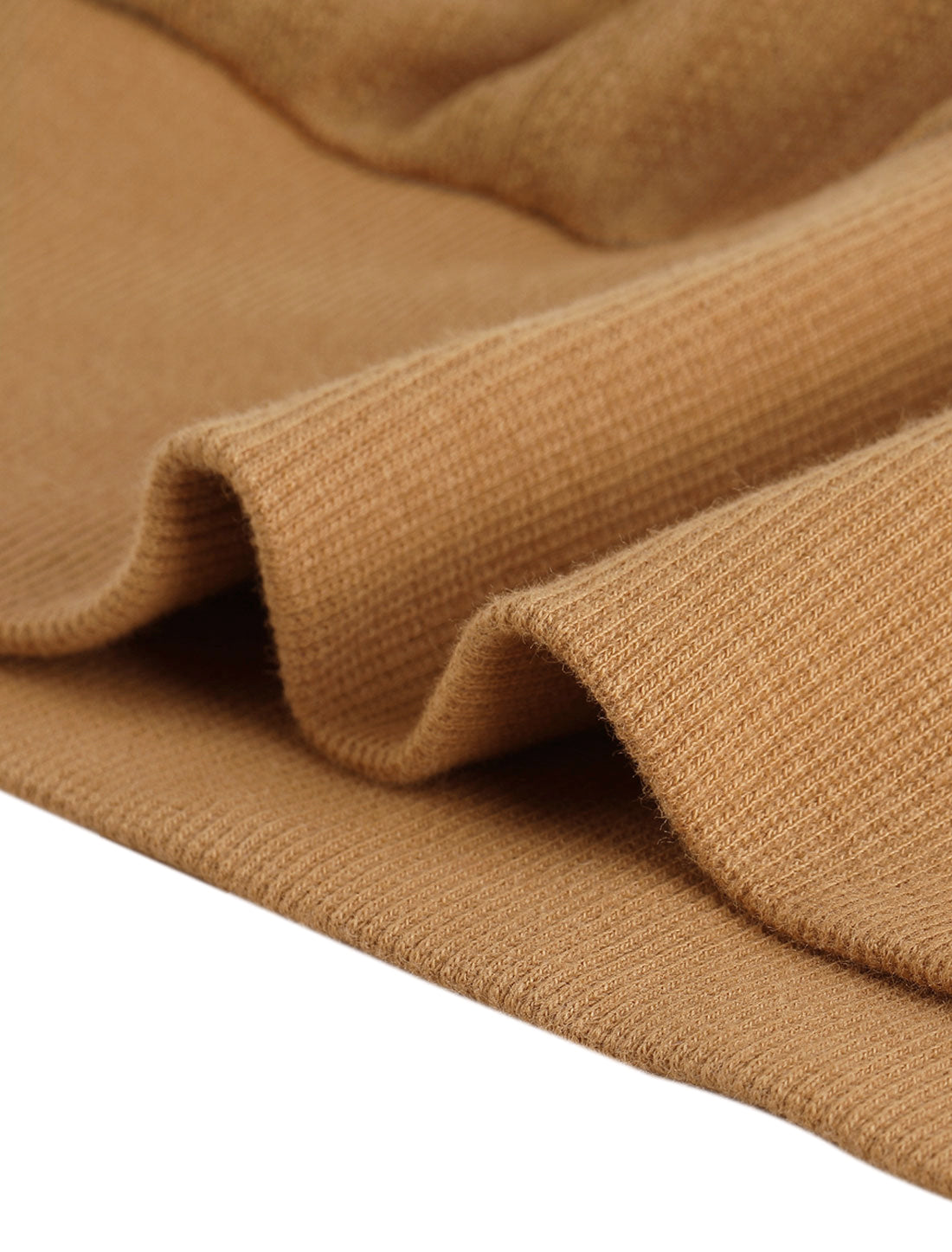 Suéter tipo jersey acanalado con cuello redondo y mangas farol para mujer