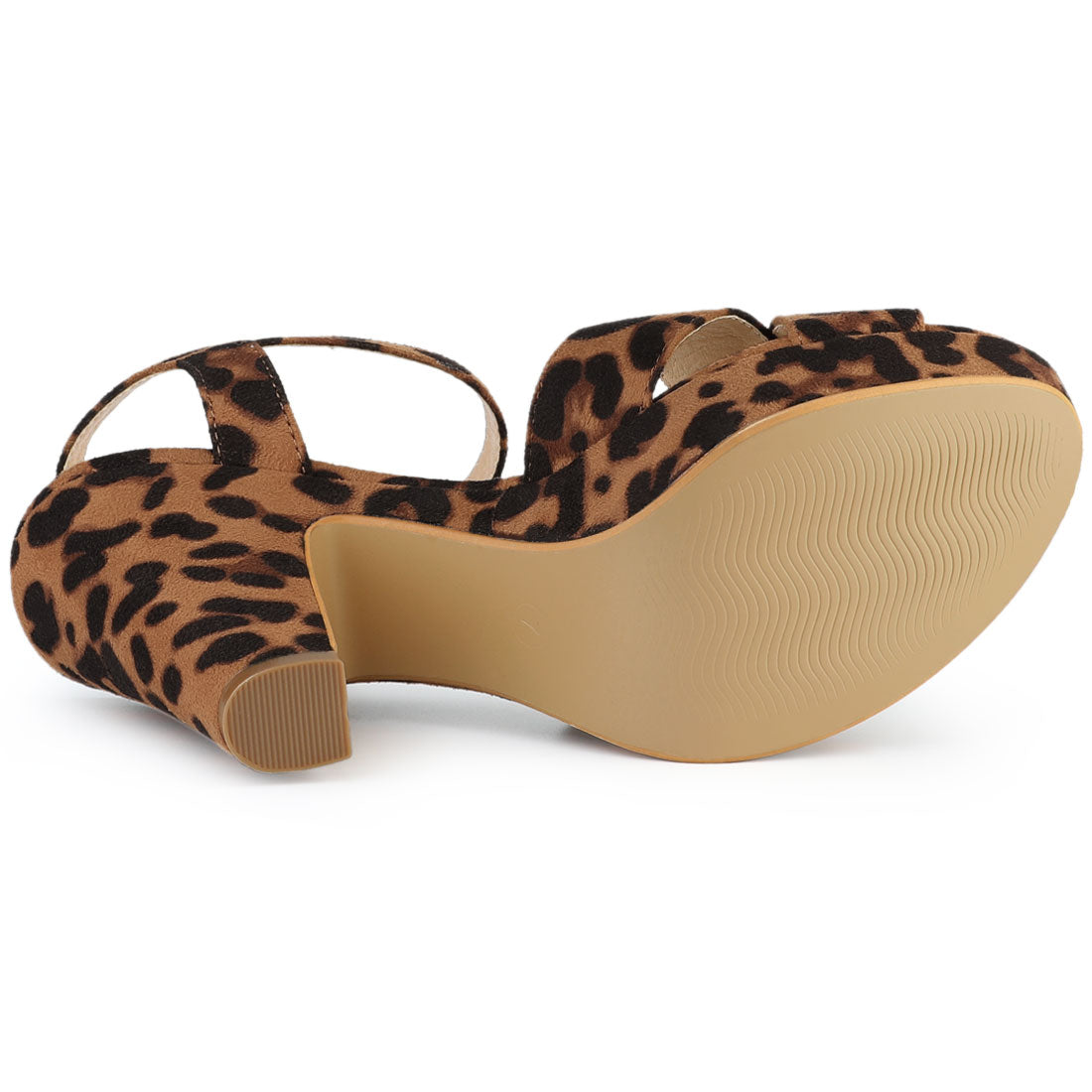 Sandalias de plataforma con tacón grueso y tira trasera para mujer