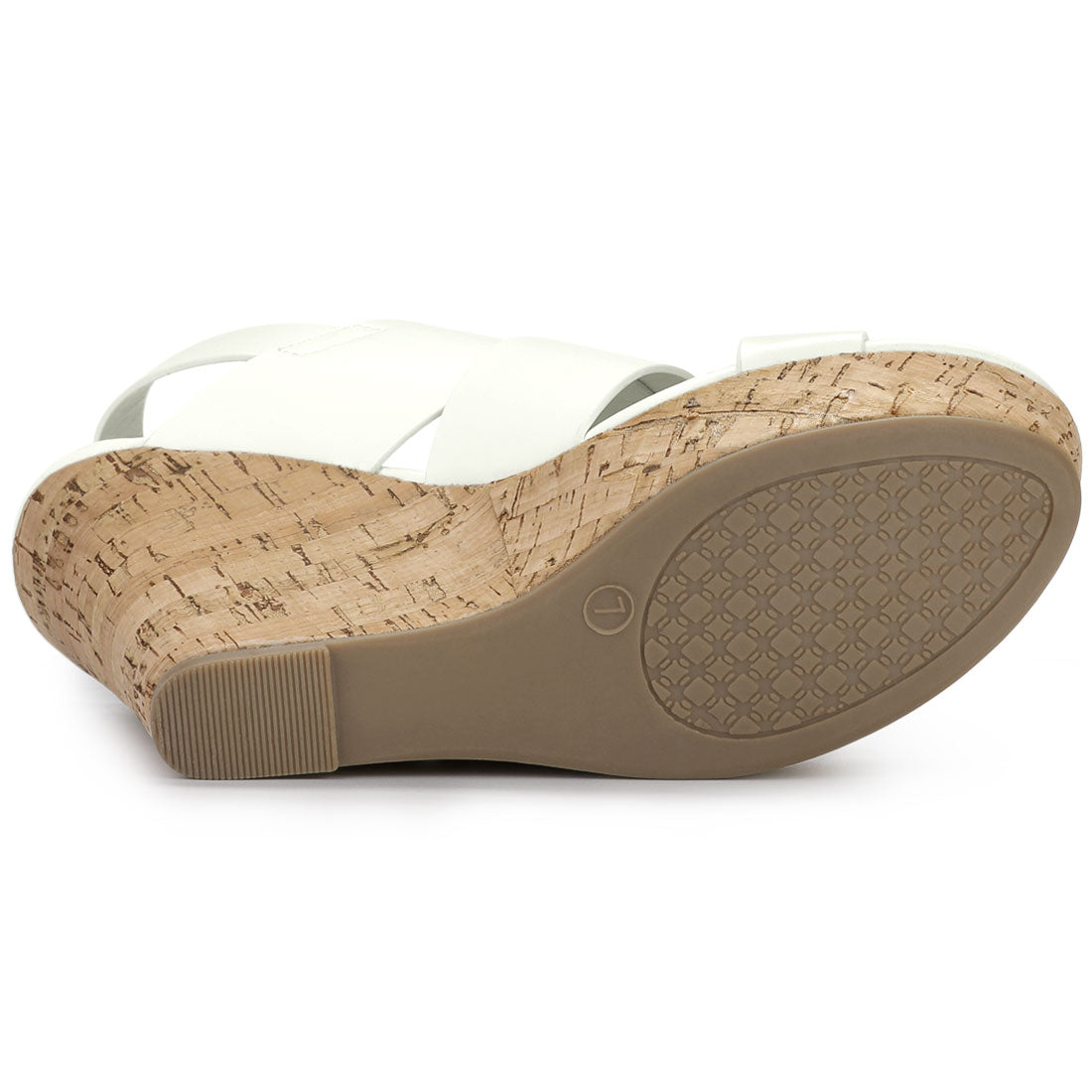 Women's Wood Decoration Strappy Platform Wedge Sandals