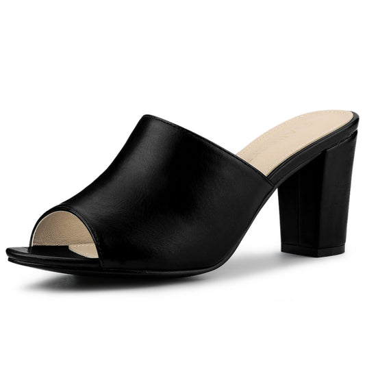 Sandalias de tacón cuadrado sin cordones para mujer