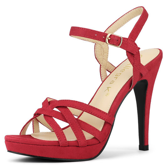 Women's Strappy Platform Stiletto Heel Sandals