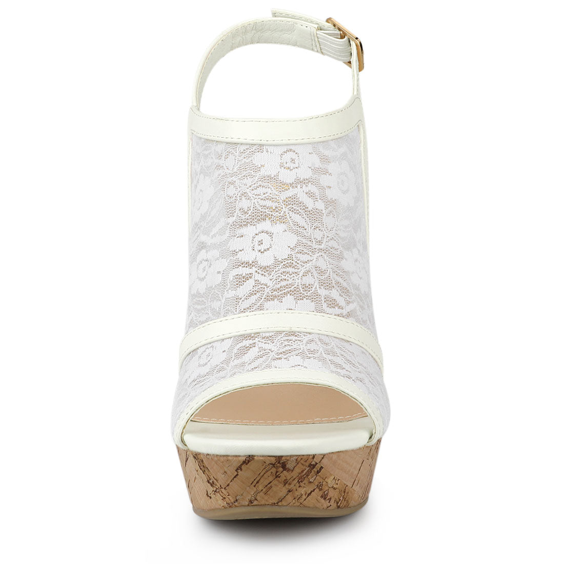 Sandalias de cuña con plataforma y punta abierta para mujer