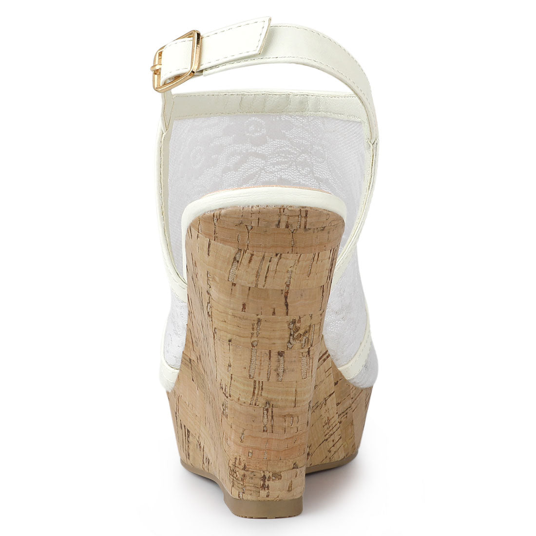 Sandalias de cuña con plataforma y punta abierta para mujer