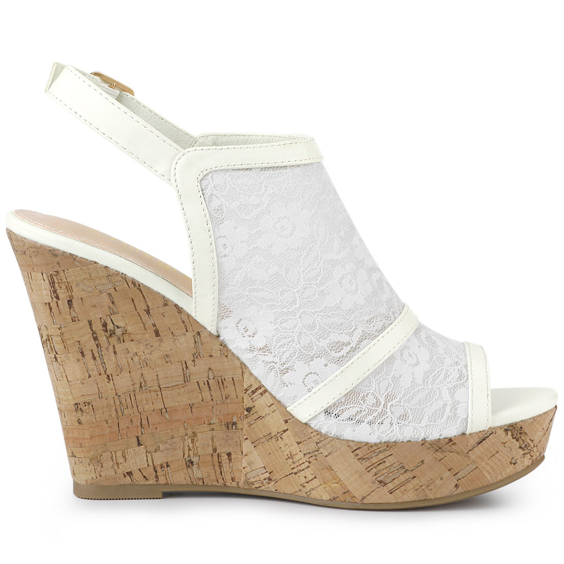 Sandalias de cuña con plataforma y punta abierta para mujer