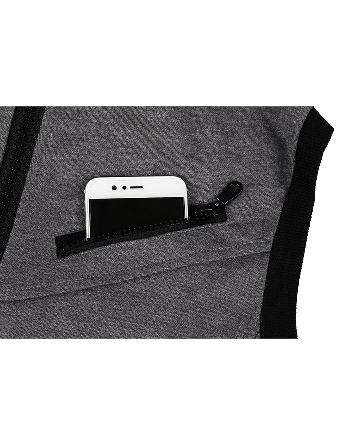 [PACK SALES] Men's 2 Pieces Casual Zip up Drawstring Hoodie Sleeveless Vests
